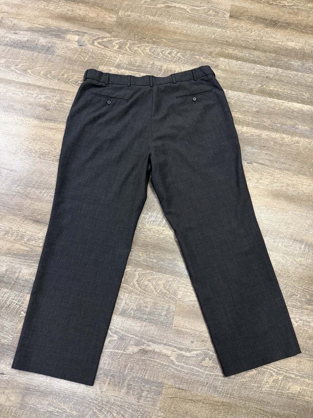 Stafford Performance Dress Pants Mens 42x30 Brown Wool Blend Classic Fit Black - Picture 9 of 13